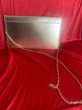 Metallic Gold Chain Crossbody Clutch